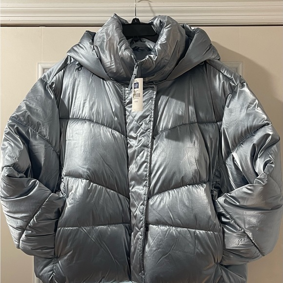 NWT GAP coldcontrol max puffer jacket, blue crystal shine, size XXL - Picture 4 of 12